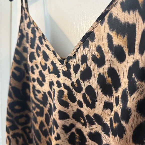 All Saints Hera Leopard Print 2-In-1 Midi Dress - Picture 7 of 14